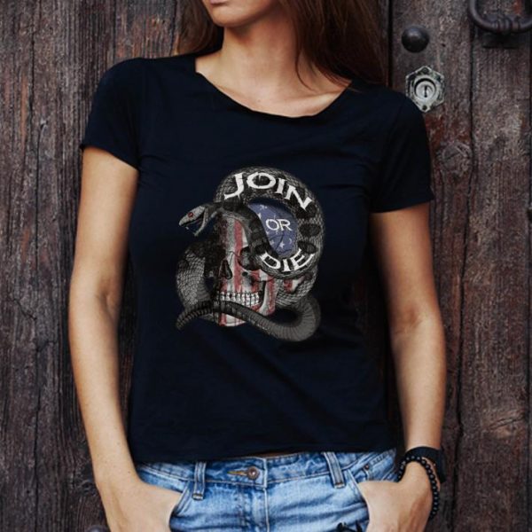 Pretty Join or die skull American flag shirt 1