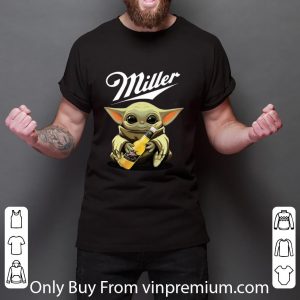 Hot Baby Yoda Hug Miller Genuine Draft shirt 5