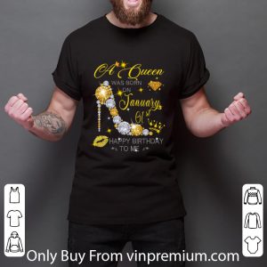 Awesome Glitter a queen was born on January 01st happy birthday to me shirt 5
