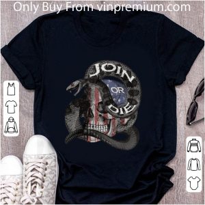 Pretty Join or die skull American flag shirt 4