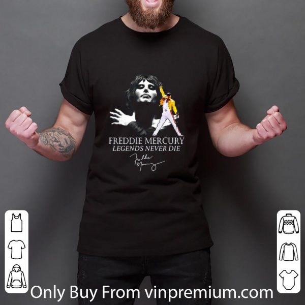 Official Freddie Mercury Legends Never Die Signature shirt 3