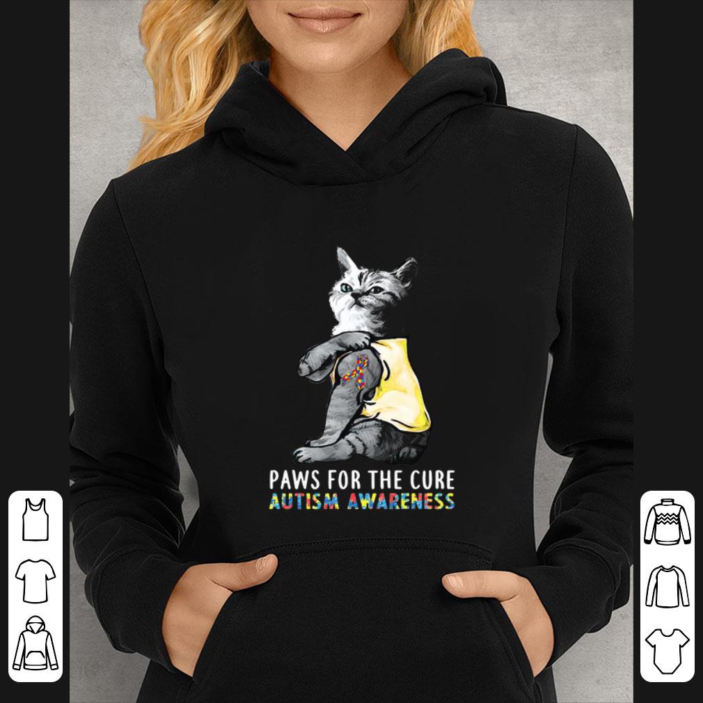 Nice Cat Paws For The Cure Autism Awareness shirt 7 Nice Cat Paws For The Cure Autism Awareness shirt