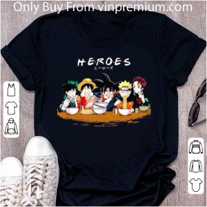 Original Heroes Anime Characters Eating Ramen shirt 4