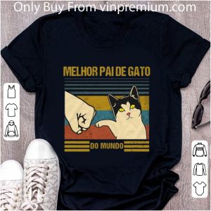 Premium Melhor Paide gato do mundo vintage shirt 4