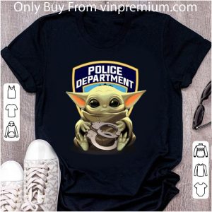 Hot Baby Yoda hug Police Department shirt 4