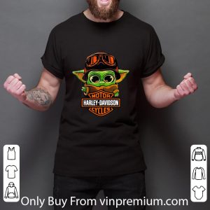 Hot Star Wars Baby Yoda Motor Harley Davidson Cycles shirt 5