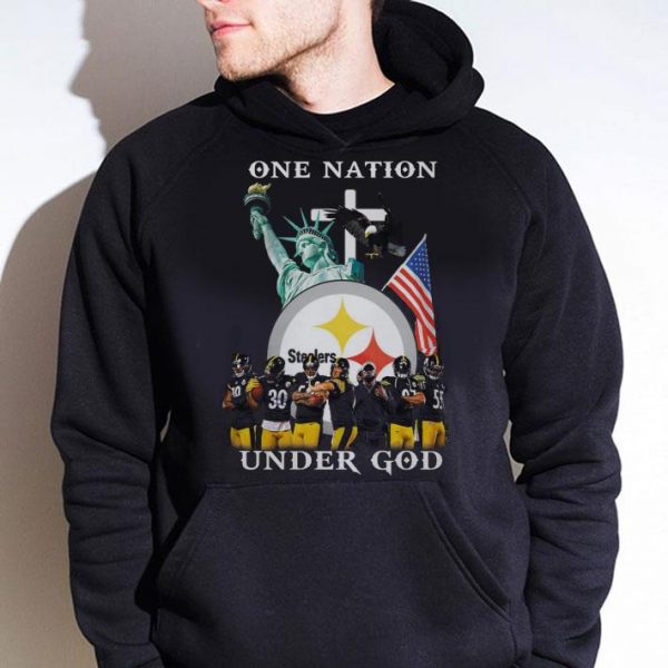 Awesome  Pittsburgh Steelers Team Players One Nation Under God shirt 4