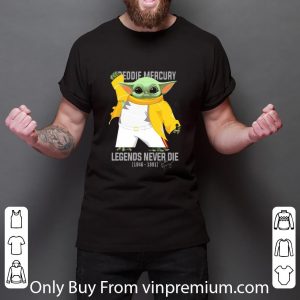 Hot Baby Yoda Freddie Mercury Legends Never Die 1946-1991 Signature shirt 5