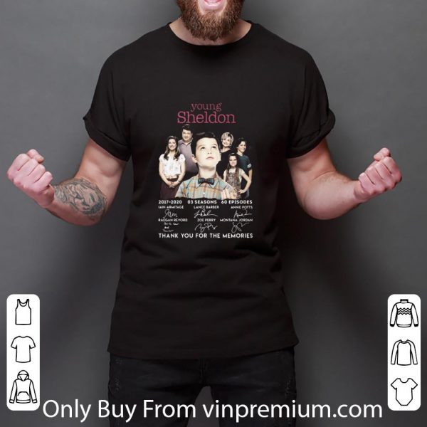 Awesome Young Sheldon Thank You For The Memories Signature shirt 3