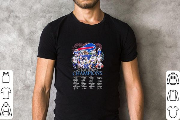 Awesome Buffalo Bills AFC east division Champions 2020-2021 signatures shirt 2