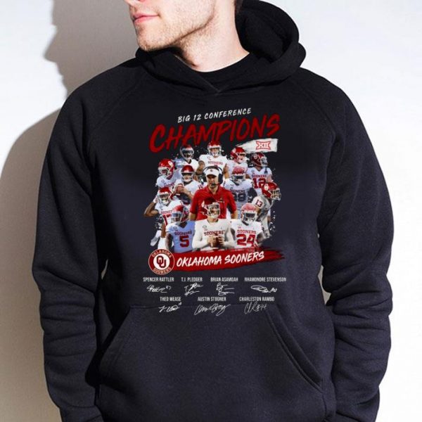Funny Big 12 Conference Champions Oklahoma Sooners Signatures shirt 4