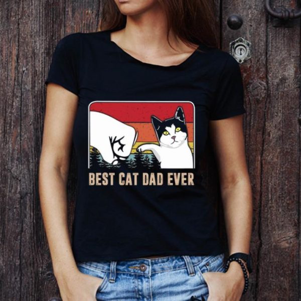 Great Best cat dad ever sunset vintage shirt 1
