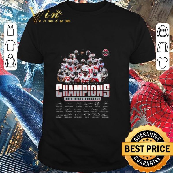 Hot 2020 Big Ten Football Champions Ohio State Buckeyes Signatures shirt 1