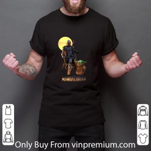 Awesome The Mandalorian And Baby Yoda Moon shirt 5