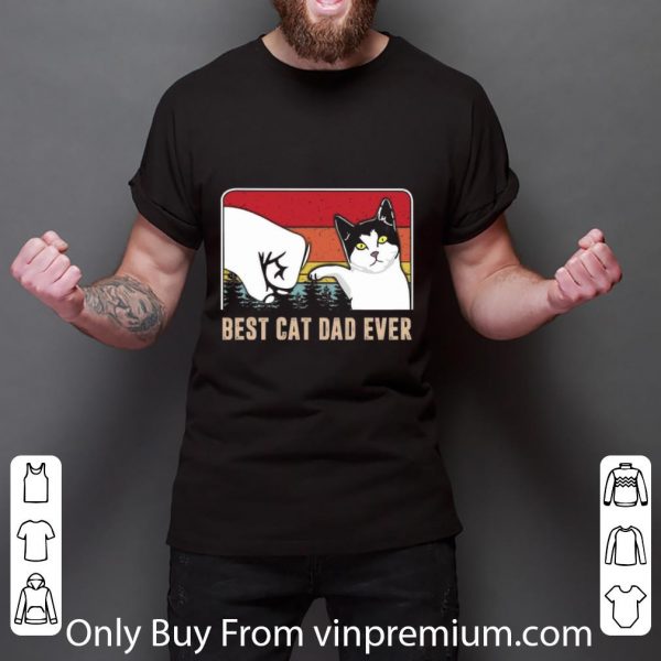 Great Best cat dad ever sunset vintage shirt 3