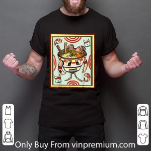 Official Kawaii Ramen Robot Anime Cat Shrimp Japanese Ramen Noodles T shirt 5