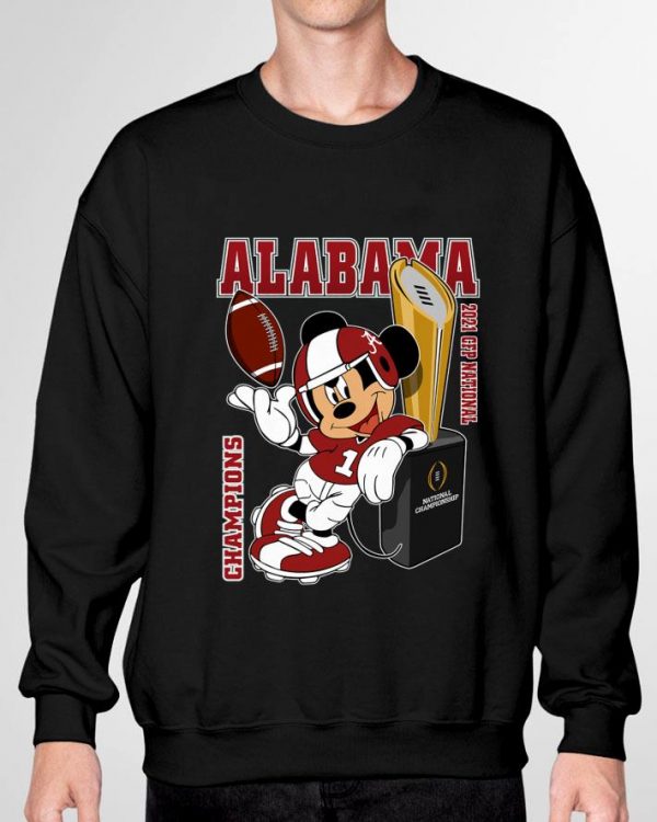 Original Mickey mouse Alabama Crimson Tide Champions 2021 CFP National shirt 3