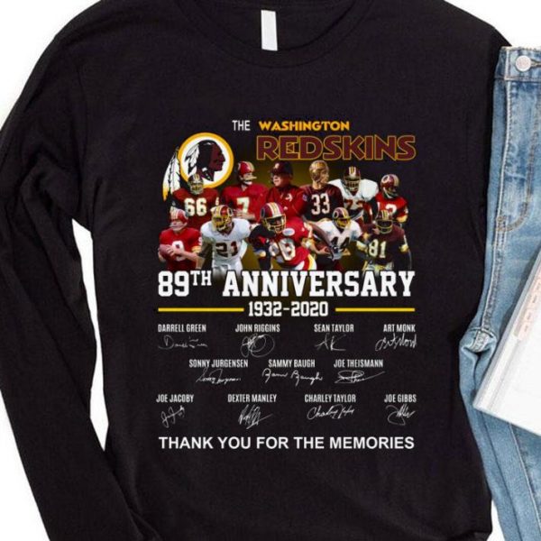 Awesome Thank You Memories The Washington Football Team NFL 89 Years Of 1932-2020 Signatures Shirt 4