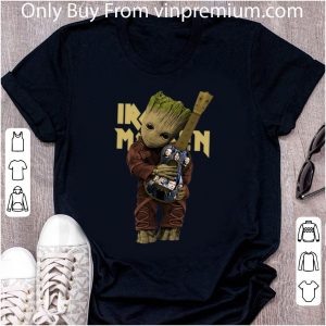 Top Baby Groot Hug Guitar Iron Maiden shirt 4