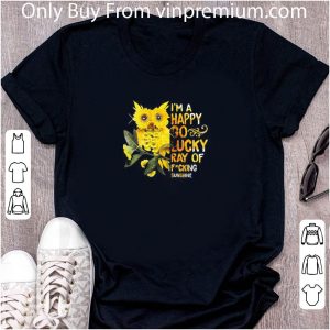 Hot I’m A Happy Go Lucky Ray Of Fucking Sunshine Owl Sunflower shirt 4