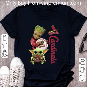 Premium Baby Yoda And Baby Groot Hug St. Louis Cardinals shirt 4
