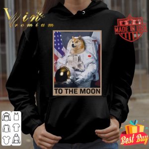 Funny Shiba Inu Dogecoin Astronaut To The Moon Blockchain Hodl Crypto Shirt 7