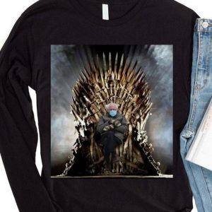 Premium Bernie Sanders Mittens Sitting Iron Throne Inauguration Meme Game Of Thrones Shirt 7