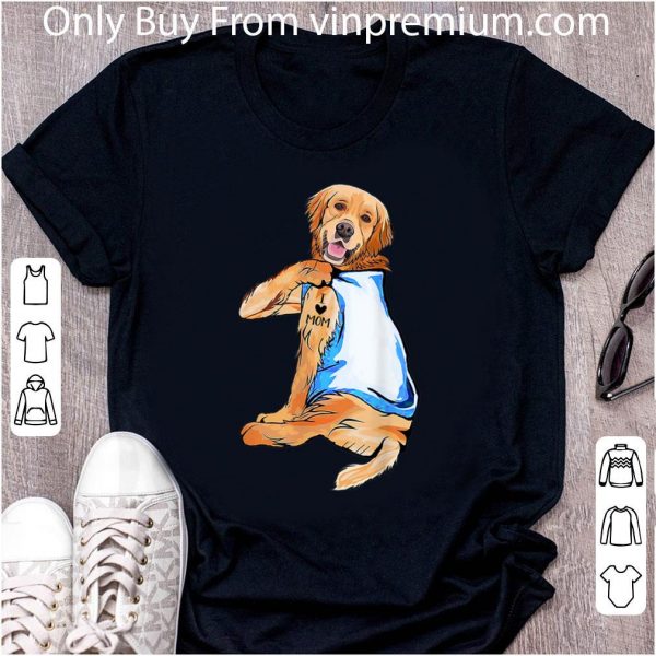 Official Golden Retriever Tattoo I Love Mom Mother's Day And Dog Lovers shirt 2