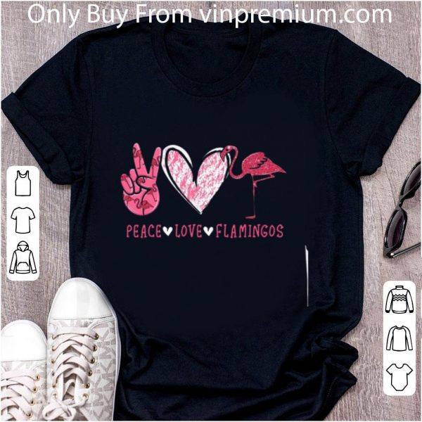 Official Flamingos Peace Love shirt 2