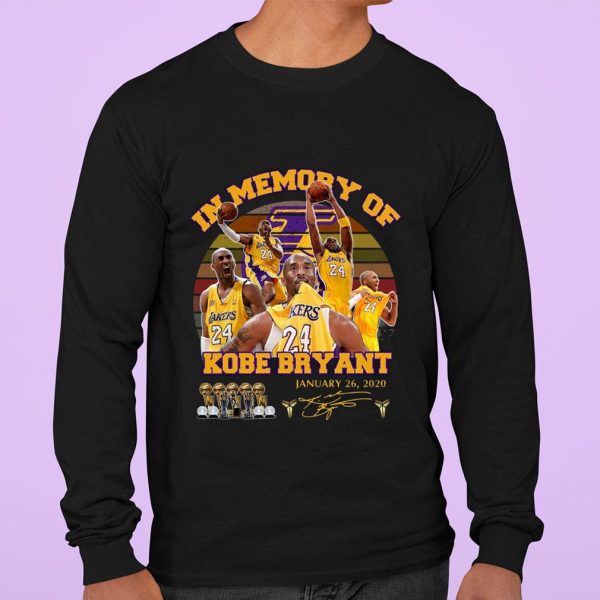 Original In memory of Kobe Bryant Signature January 26 2020 Los Angeles Lakers Vintage Shirt 3
