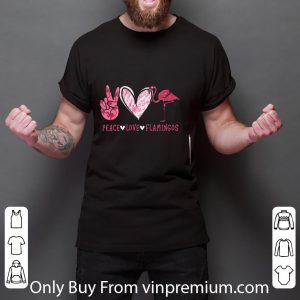 Official Flamingos Peace Love shirt 5