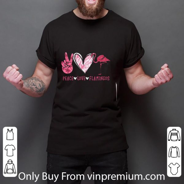 Official Flamingos Peace Love shirt 3