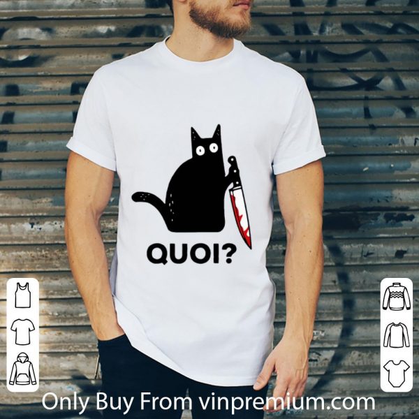 Nice Black Cat Michael Myers Quoi shirt 2