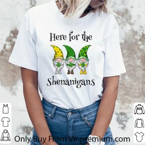 Official Gnome Shamrock Here For The Shenanigans St. Patrick's Day shirt 5