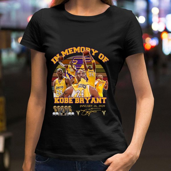 Original In memory of Kobe Bryant Signature January 26 2020 Los Angeles Lakers Vintage Shirt 2