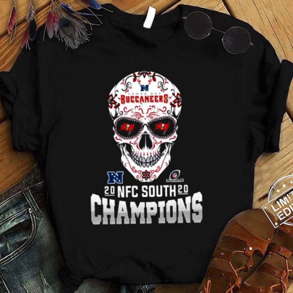 Funny Sugar Skull Tampa Bay Buccaneers 2020 NFC South Champions Shirt 1
