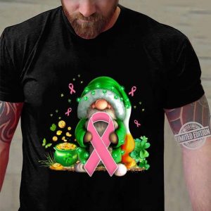 Official Gnome Breast Cancer Awareness St. Patrick's day shirt 6