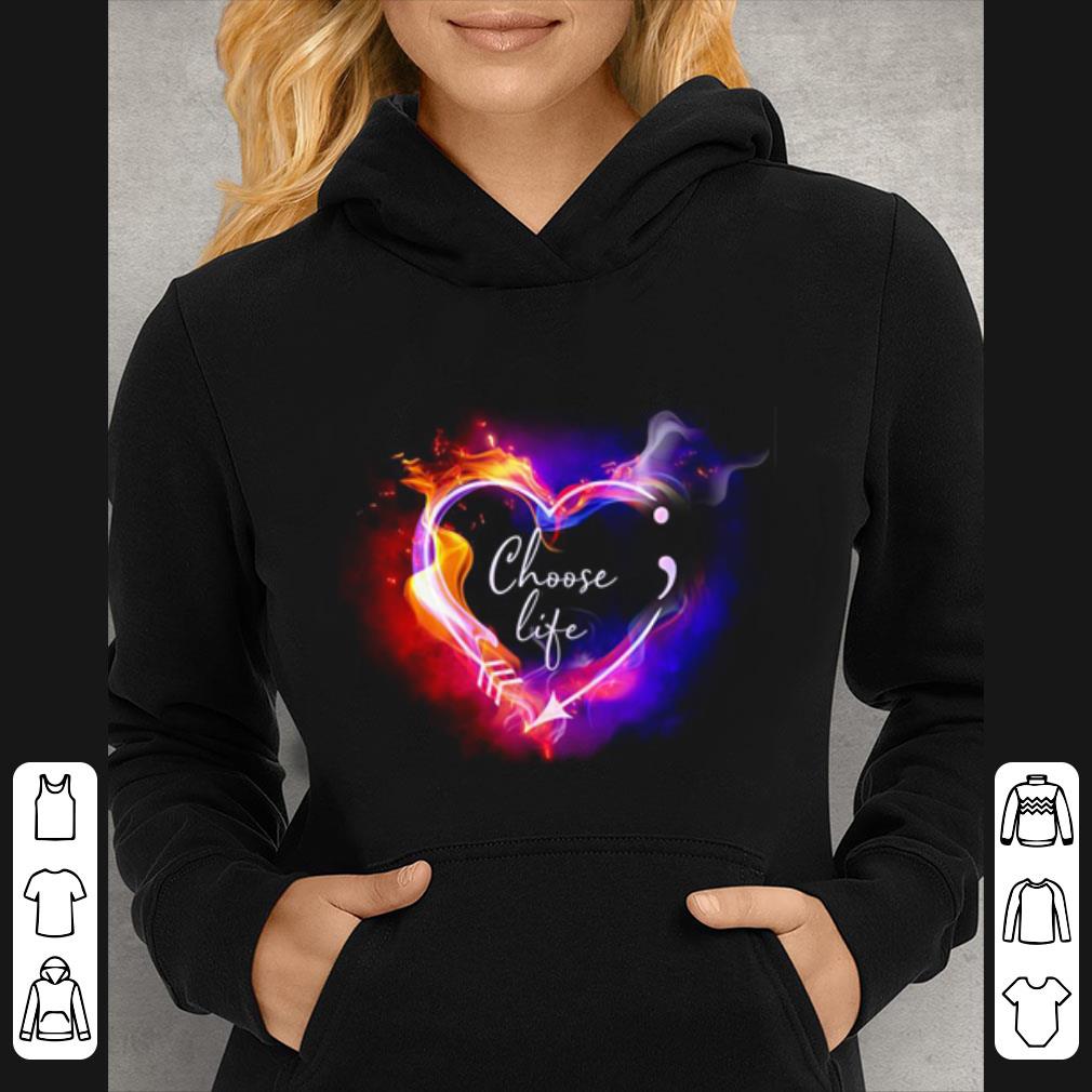Pretty Heart Choose Life Semicolon Arrow shirt 7 Pretty Heart Choose Life Semicolon Arrow shirt
