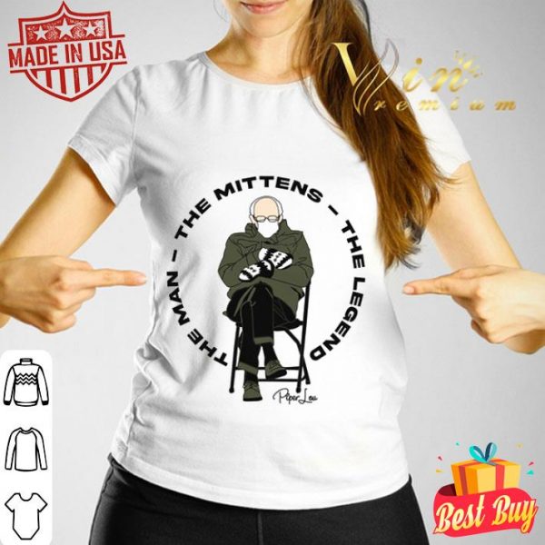 Official Bernie Sanders Sitting Inauguration The Mittens The Legend The Man Shirt 3