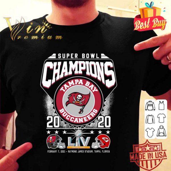 Hot 2021 Super Bowl Champions Tampa Bay Buccaneers 2020 Kansas City Chiefs Shirt 2