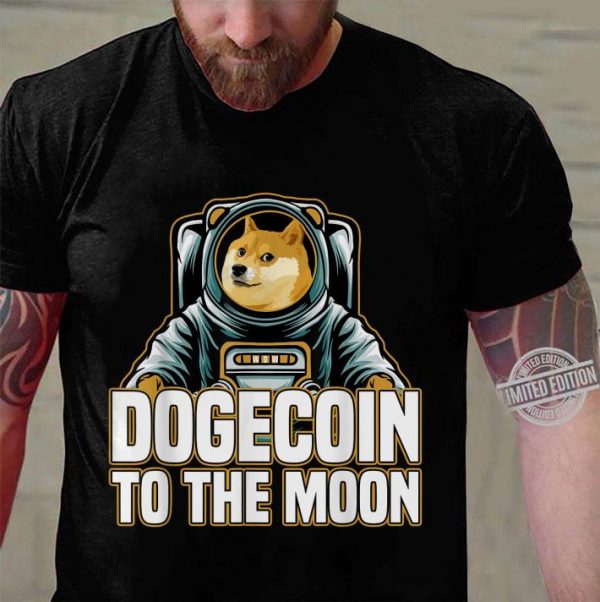 Awesome Shiba Dogecoin To the Moon Crypto Shirt 3