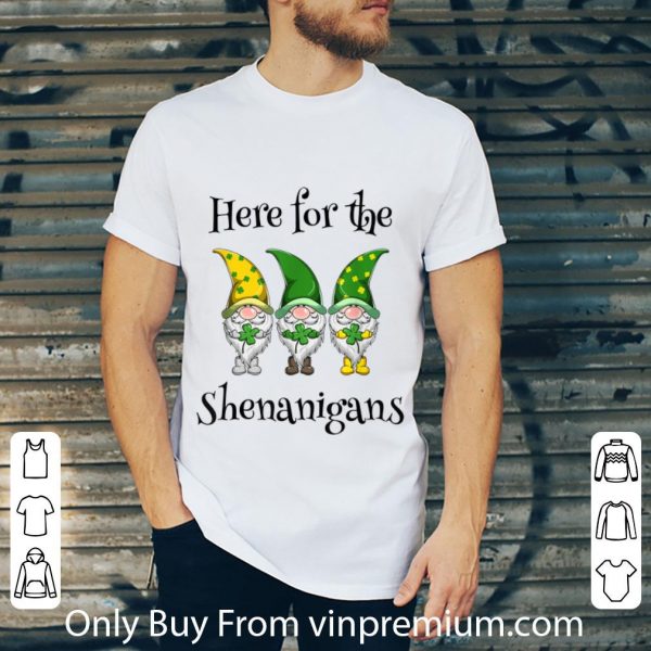 Official Gnome Shamrock Here For The Shenanigans St. Patrick's Day shirt 2