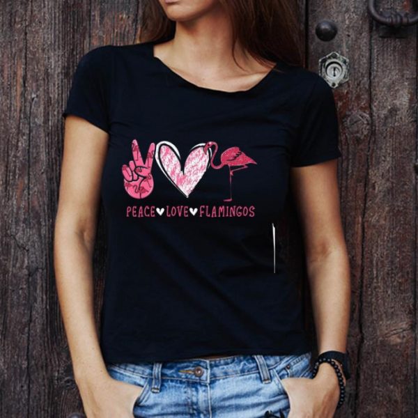 Official Flamingos Peace Love shirt 1