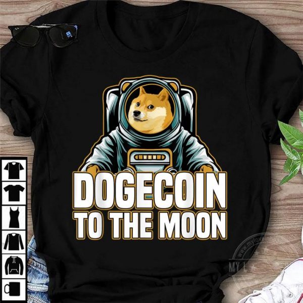 Awesome Shiba Dogecoin To the Moon Crypto Shirt 1