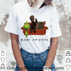 Awesome Baby Yoda Baby Grinch And Baby Groot - Baby Friends shirt 5