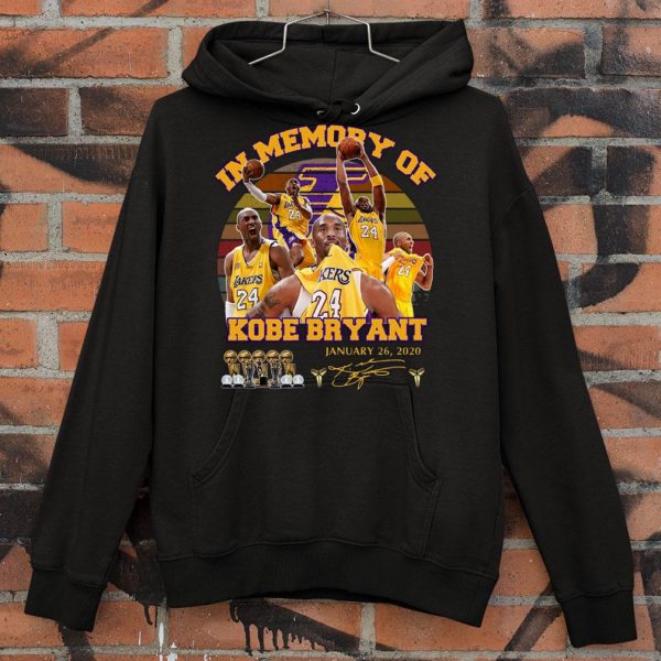 Original In memory of Kobe Bryant Signature January 26 2020 Los Angeles Lakers Vintage Shirt 4