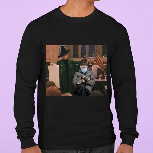 Official Harry Potter Bernie Sanders Mittens Sitting Inauguration Meme Shirt 3