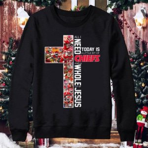 Premium All I Need Today Is A Little Bit Of Kansas City Chiefs Signatures And A Whole Lot Of Jesus Shirt 7