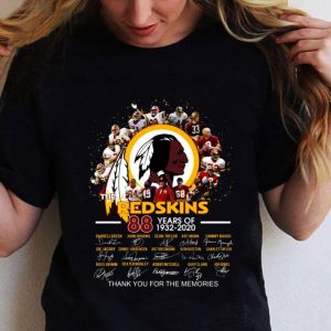 Original The Washington Football Team 88 Years Of 1932-2020 Signed Thank You Memories Shirt 5