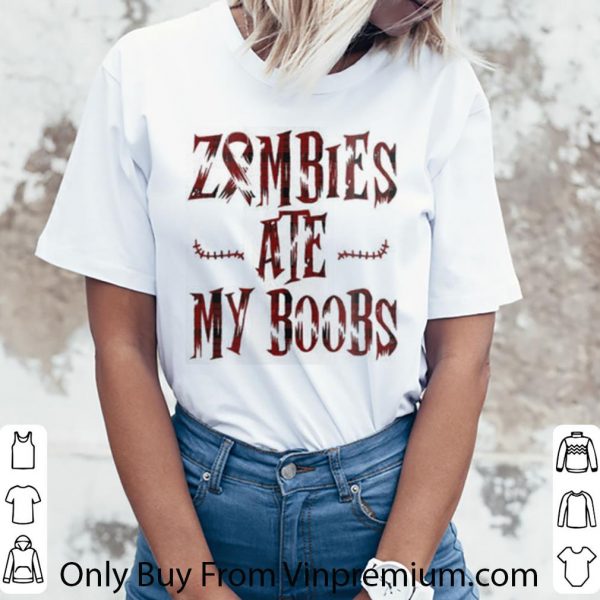 Top Breast Cancer Zombies Ate My Boobs shirt 3